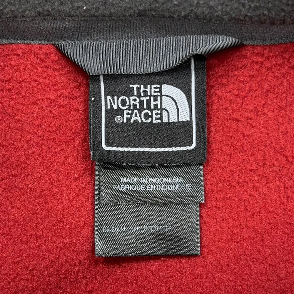 North Face Khumbu Fleece Jacket Men's 2XL Red Gray Full Zip‎ Flashdry Outdoor